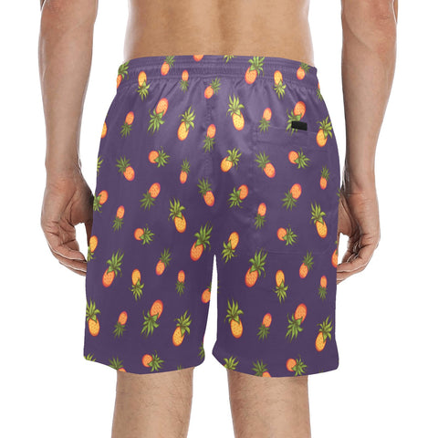 Pineapple-Mens-Swim-Trunks-Dark-Purple-Model-Back-View