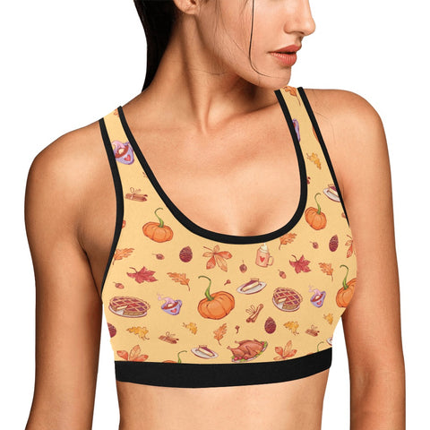Thanks-Giving-Womens-Bralette-Yellow-Model-Side-View