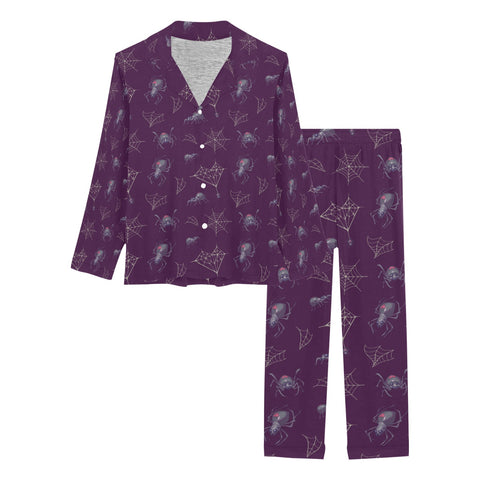 Widow-Women's-Pajama-Set-Dark-Purple-Product-View