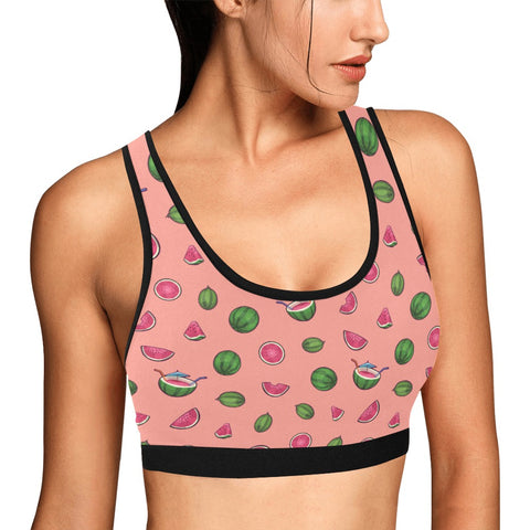 Watermelon-Womens-Bralette-Peach-Model-Side-View