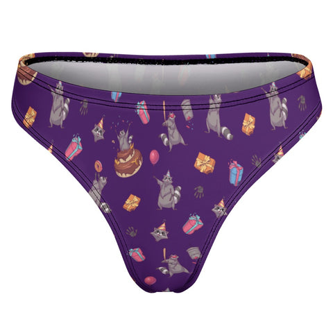 Birthday Raccoons Women's Thong