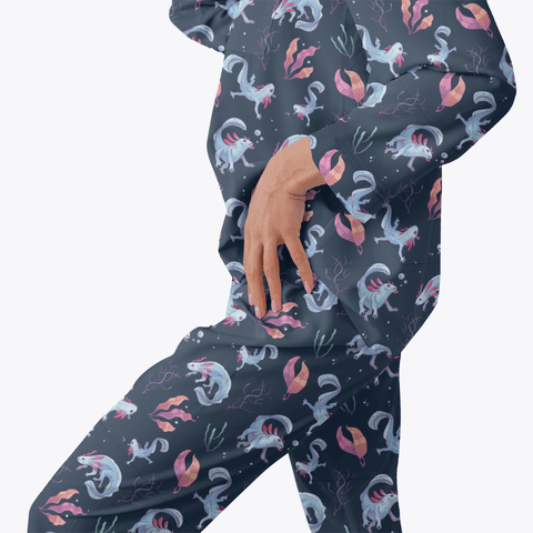 Axolotl-Womens-Pajama-Midnight-Blue-Semi-Side-View