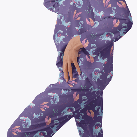 Axolotl-Womens-Pajama-Dark-Purple-Semi-Side-View