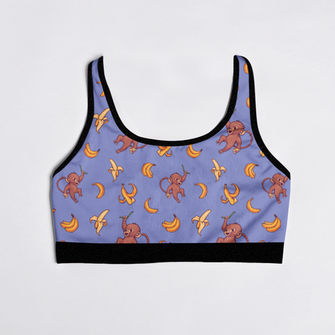 Baby-Monkey-Womens-Bralette-Cornflower-Blue-Product-Front-View