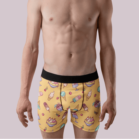 Banana-Split-Mens-Boxer-Briefs-Light-Orange-Model-Front-View