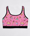 Banana-Split-Womens-Bralette-Hot-Pink-Product-Front-View