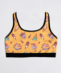 Banana-Split-Womens-Bralette-Yellow-Product-Front-View