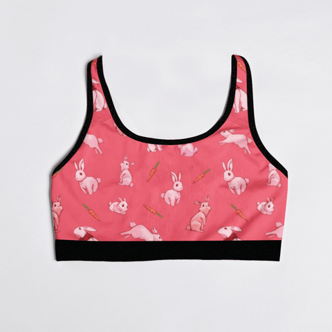 Bunny-Womens-Bralette-Coral-Product-Front-View
