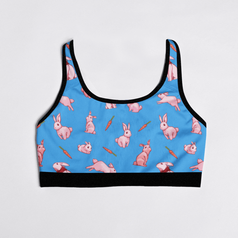 Bunny-Womens-Bralette-Sky-Blue-Product-Front-View