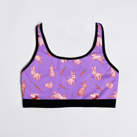 Bunny-Womens-Bralette-Lavender-Product-Front-View