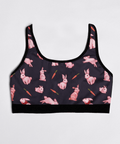Bunny-Womens-Bralette-Black-Product-Front-View