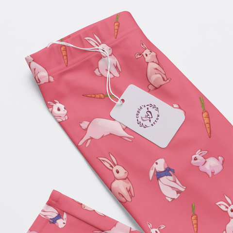 Bunny-Womens-Pajama-Coral-Closeup-Product-View