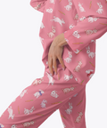 Bunny-Womens-Pajama-Coral-Semi-Side-View