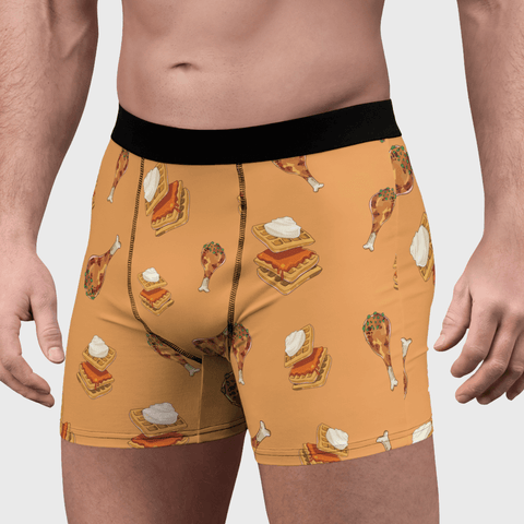 Chicken-_-Waffles-Mens-Boxer-Briefs-Yellow-Half-Side-View