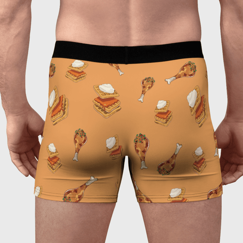 Chicken-_-Waffles-Mens-Boxer-Briefs-Yellow-Rear-View