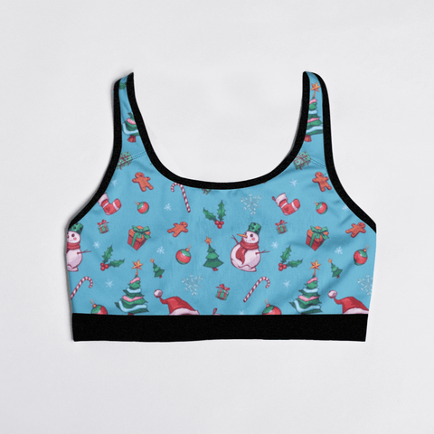 Christmas-Womens-Bralette-Sky-Blue-Product-Front-View