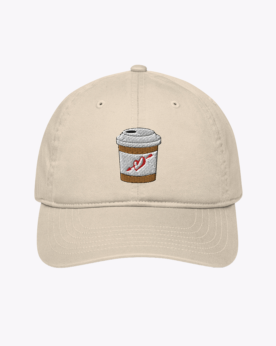 Embroidered Coffee Cup Hat