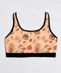 Cottage-Core-Womens-Bralette-Peach-Prodcut-Front-View