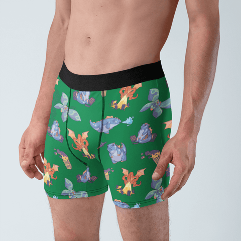 Cute-Kaijus-Mens-Boxer-Briefs-Forest-Green-Half-Side-Lifestyle-View