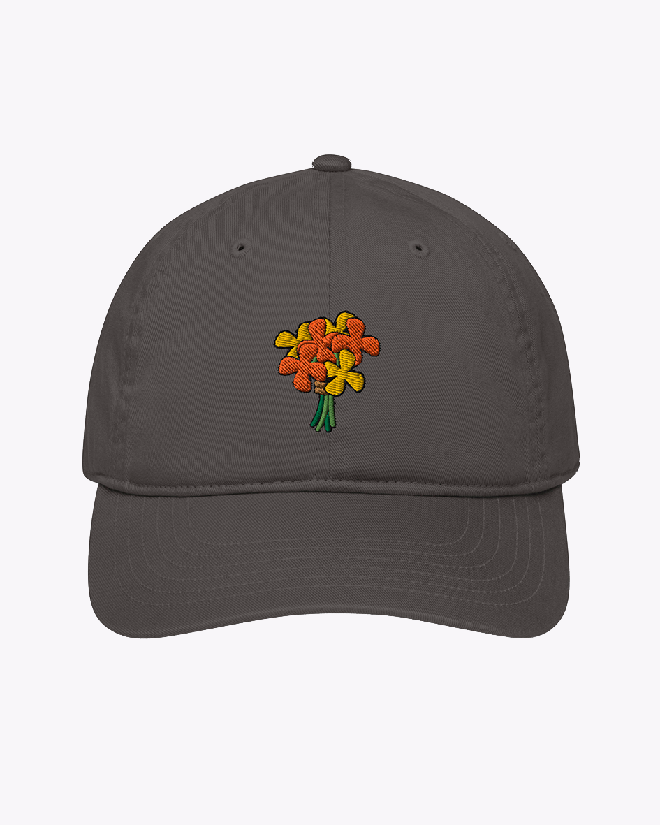 Embroidered Flowers Hat