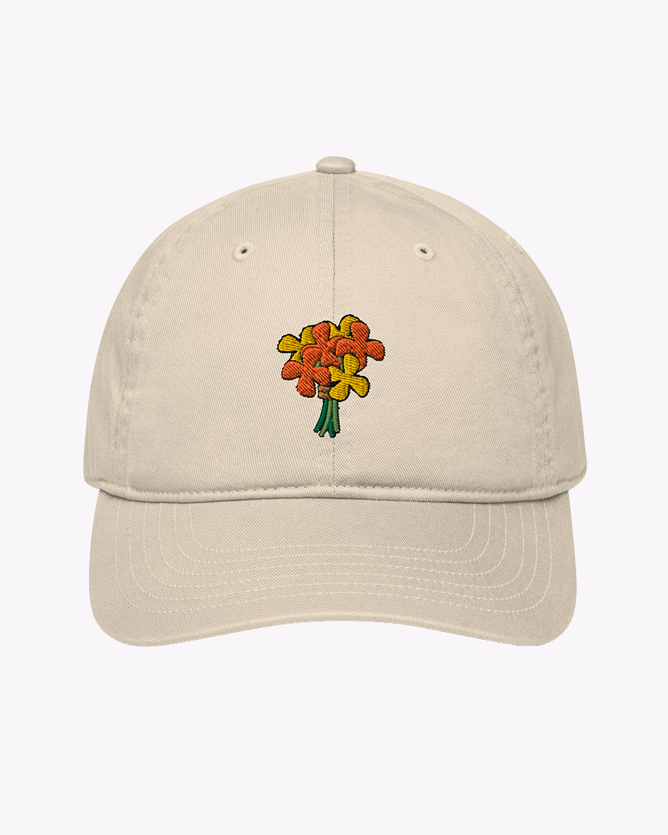 Embroidered Flowers Hat