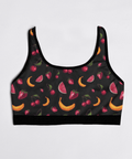 Fruit-Punch-Womens-Bralette-Black-Product-Front-View