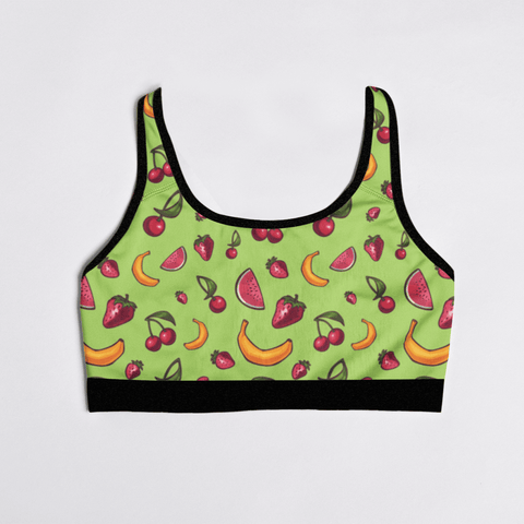 Fruit-Punch-Womens-Bralette-Lime-Green-Prodcut-Front-View