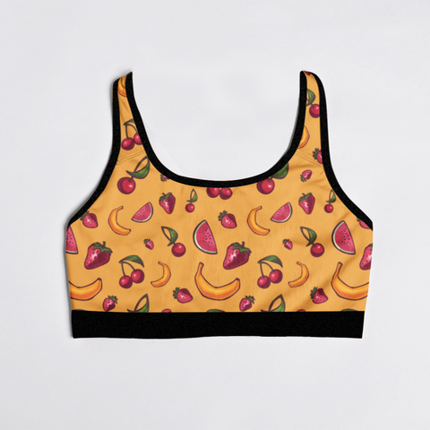 Fruit-Punch-Womens-Bralette-Yellow-Prodcut-Front-View