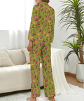 Fruit-Punch-Womens-Pajama-Olive-Green-Rear-View