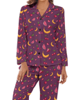 Fruit-Punch-Womens-Pajama-Purple-Front-View