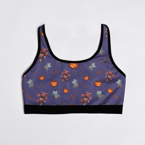 Halloween-Womens-Bralette-Purple-Product-Front-View