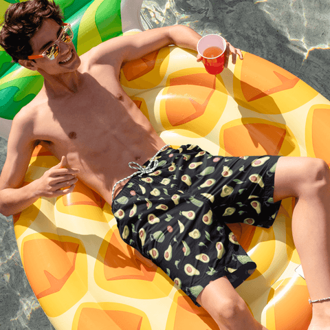 Happy Avocado Men's Swim Trunks