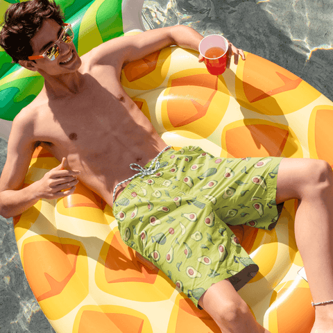 Happy Avocado Men's Swim Trunks