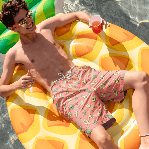 Happy Avocado Men's Swim Trunks