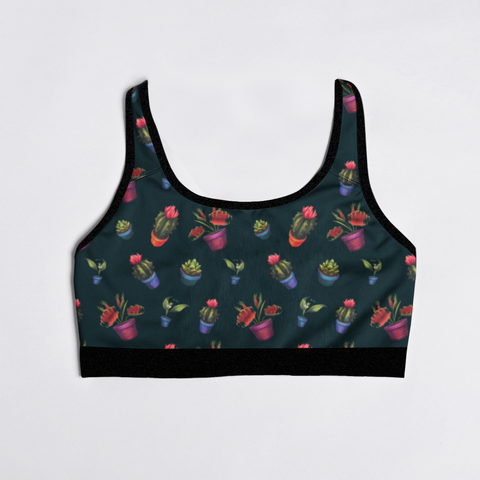 House-Plant-Womens-Bralette-Midnight-Blue-Product-Front-View