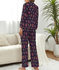 House-Plant-Womens-Pajama-Dark-Purple-Rear-View