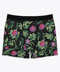 Jungle-Flower-Mens-Boxer-Briefs-Black-Pink-Product-Front-View
