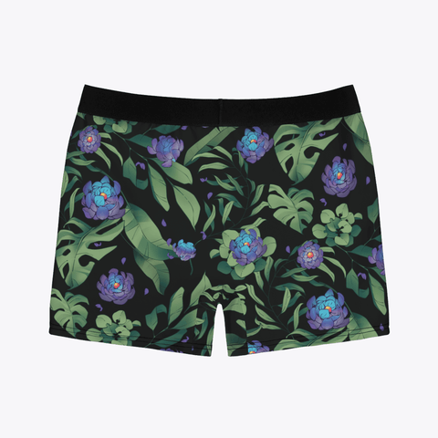 Jungle-Flower-Mens-Boxer-Briefs-Black-Purple-Product-Back-View
