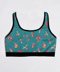 Mushroom-Womens-Bralette-Teal-Prodcut-Front-View