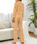 Mushroom-Womens-Pajama-Yellow-Rear-View