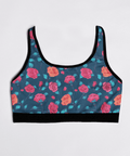 Painted-Roses-Womens-Bralette-Blue-Product-Front-View