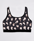 Retro-Ghost-Womens-Bralette-Black-Product-Front-View