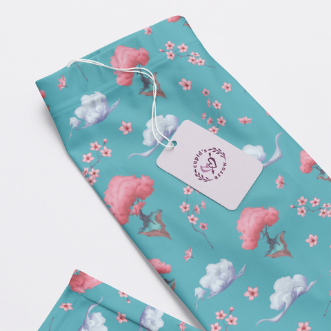 Sakura-Tree-Mens-Pajama-Turquoise-Closeup-Product-View
