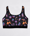 Sea-Life-Womens-Bralette-Black-Product-Front-View