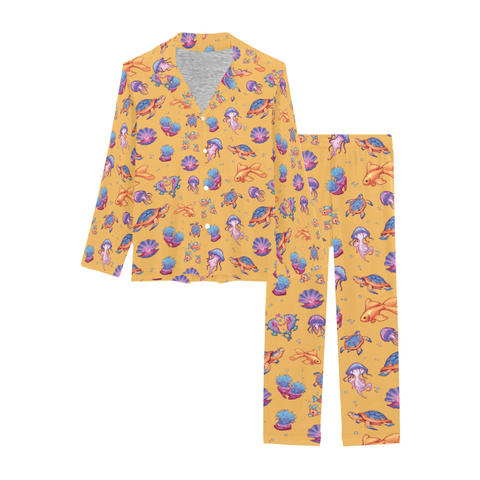 Sea-Life-Womens-Pajama-Gold-Product-View