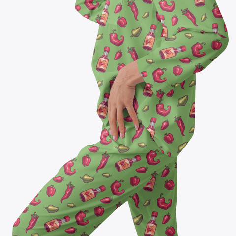 Spicy-Womens-Pajama-Light-Green-Semi-Side-View