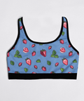 Strawberry-Womens-Bralette-Cornflower-Blue-Product-Front-View