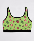 Strawberry-Womens-Bralette-Lime-Green-Product-Front-View