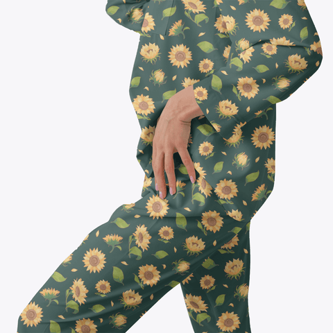 Sunflower-Womens-Pajama-Dark-Green-Semi-Side-View