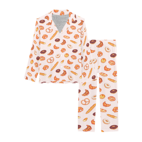Sweet-Treats-Womens-Pajama-Floral-White-Product-View